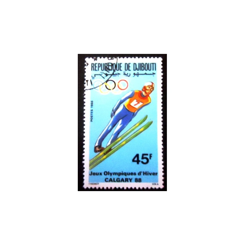 Selo postal de Djibouti de 1988 Winter Olympics