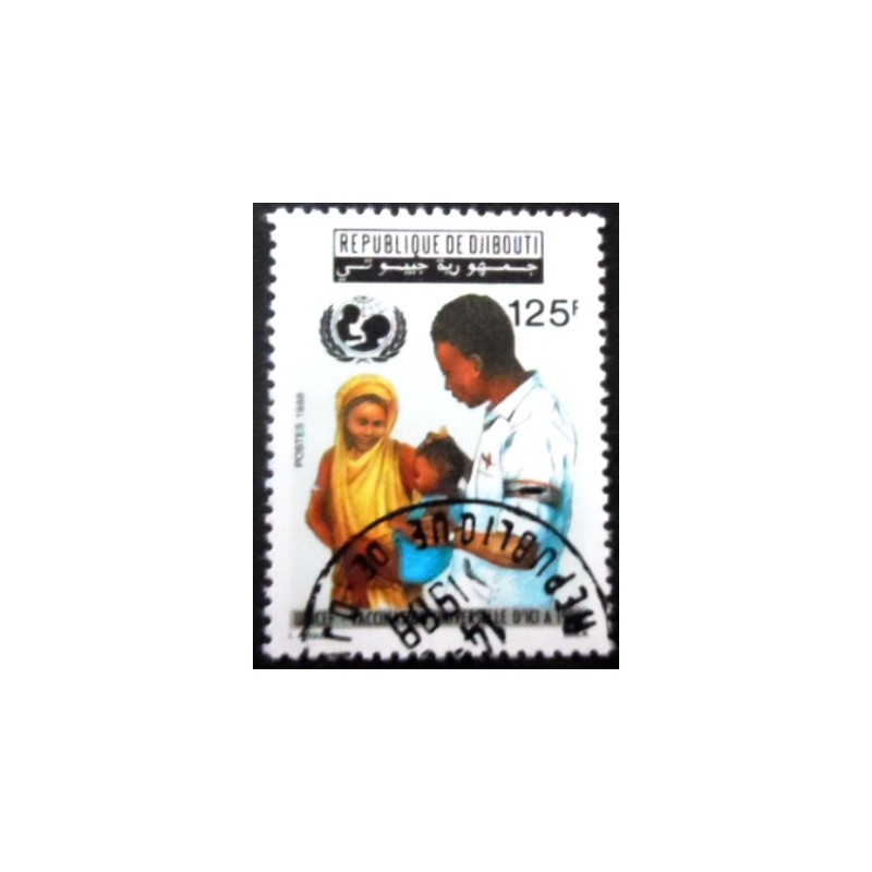 Selo postal de Djibouti de 1988 UN Immunization