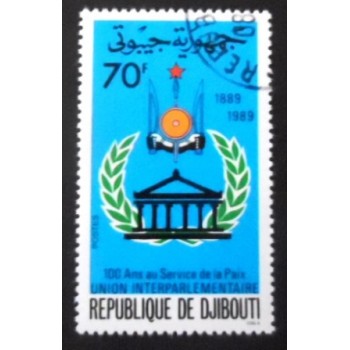 Selo postal de Djibouti de 1989 Interparliament Union