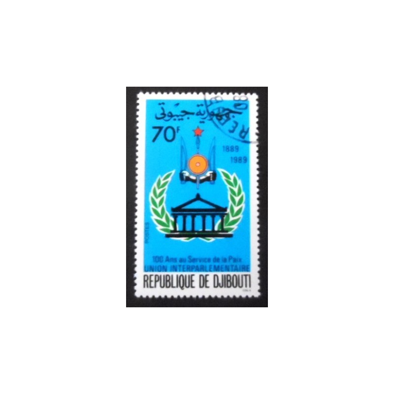 Selo postal de Djibouti de 1989 Interparliament Union