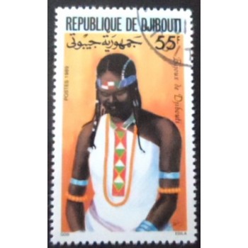 Selo postal de Djibouti de 1989 Traditional Ornaments