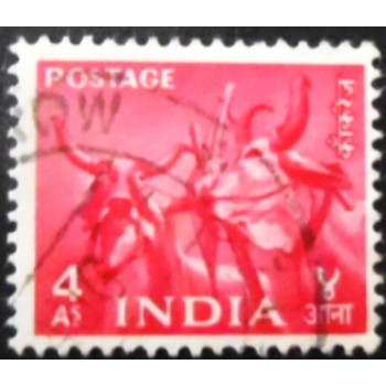 Imagem similar à do selo postal da Índia de 1955 Bullocks 4