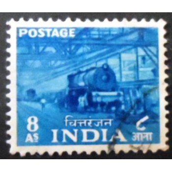 Imagem similar à do selo postal da Índia de 1955 Chittaranjan Locomotive Works