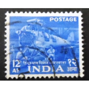 Imagem similar á do selo postal da Índia de 1955 Hindustan Aircraft Factory