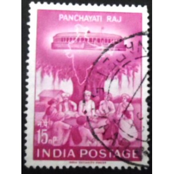 Selo postal da Índia de 1962 Panchayati System