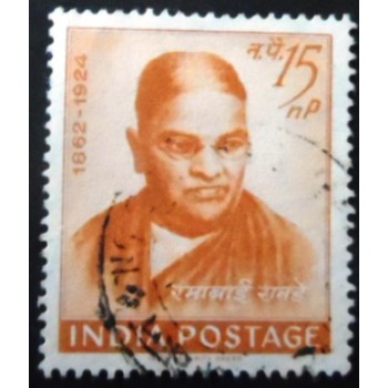 Selo postal da Índia de 1962 Ramabai Ranade