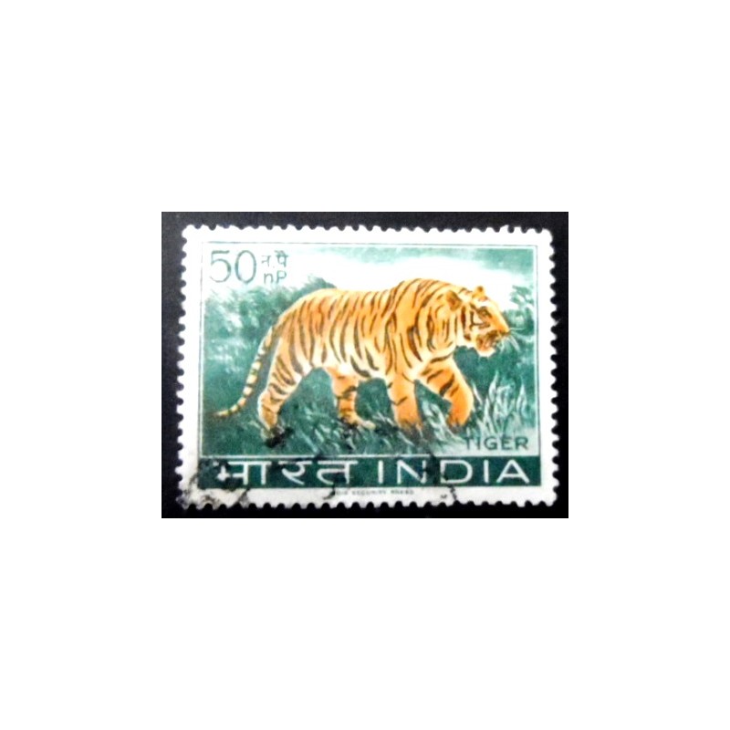 Selo postal da Índia de 1963 Tiger