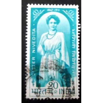 Selo postal da Índia de 1968 Sister Nivedita