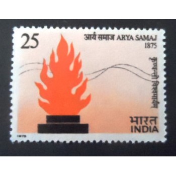 Selo postal da Índia de 1975 Arya Samaj Movement