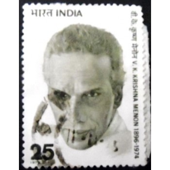 Selo postal da Índia de 1975 V.K. Krishna Menon