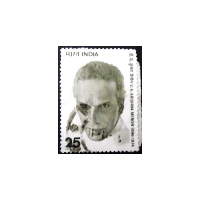 Selo postal da Índia de 1975 V.K. Krishna Menon