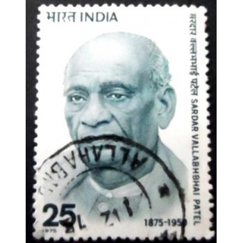 Selo postal da Índia de 1975 Sardar Vallabhbhai Patel