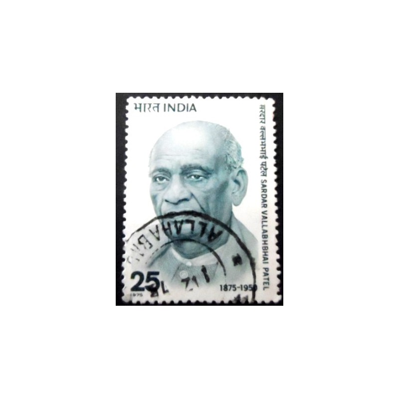 Selo postal da Índia de 1975 Sardar Vallabhbhai Patel