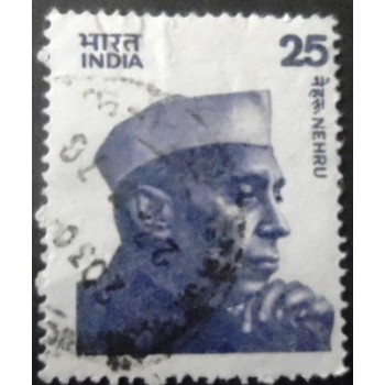 Imagem similar à do selo postal da Índia de 1976 Jawaharlal Nehru I U