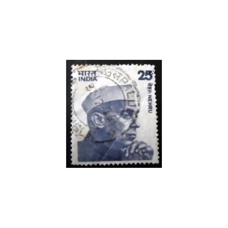 Imagem similar à do selo postal da Índia de 1976 Jawaharlal Nehru III U