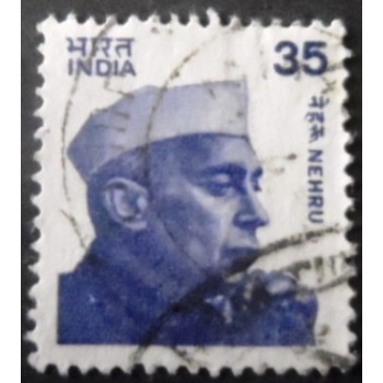 Selo postal da Índia de 1980 Jawaharlal Nehru 35