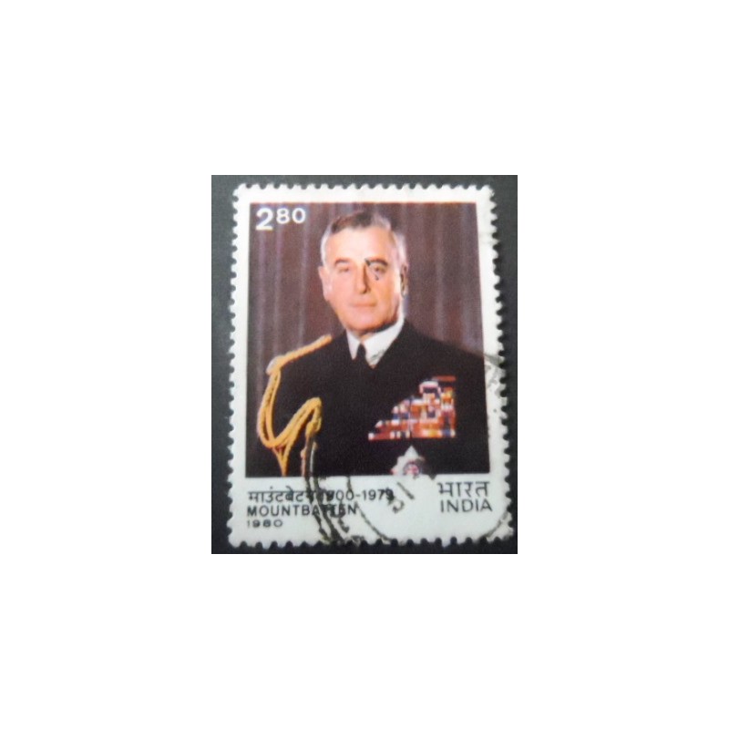 Selo postal da Índia de 1980 Lord Louis Mountbatten