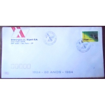 Envelope Comemorativo de 1984 60 Anos Siderúrgica .J. L. Aliperti