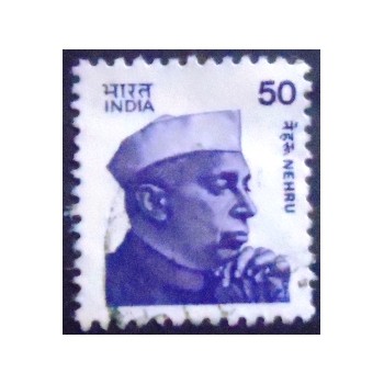 Selo postal da Índia de 1983 Jawaharlal Nehru