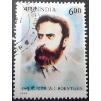 Selo postal da Índia de 1995 W. C. Röntgen