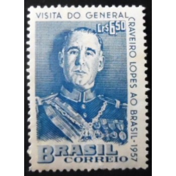 Selo postal de 1957 Gal. Craveiro Lopes M