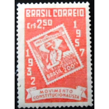 Selo postal do Brasil de 1957 Revolução Constitucionalista M