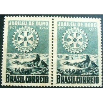 Par de selos postais de 1955 Rotary Club Internacional M