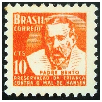 Selo postal do Brasil de 1957 Padre Bento H5 M