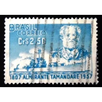 Imagem similar á do selo postal do Brasil de 1957 Almirante Tamandaré U