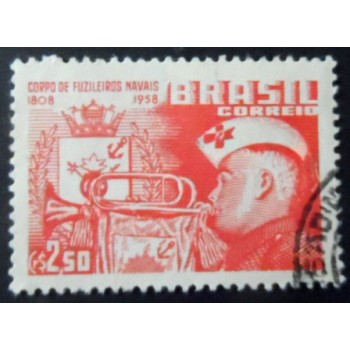 Imagem similar à do selo postal do Brasil de 1958 Fuzileiros Navais N