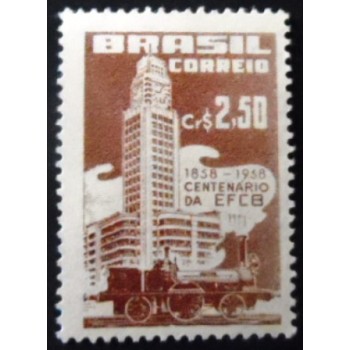Selo postal do Brasil de 1958 Central do Brasil N
