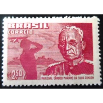 Selo postal do Brasil de 1958 Marechal Rondon M