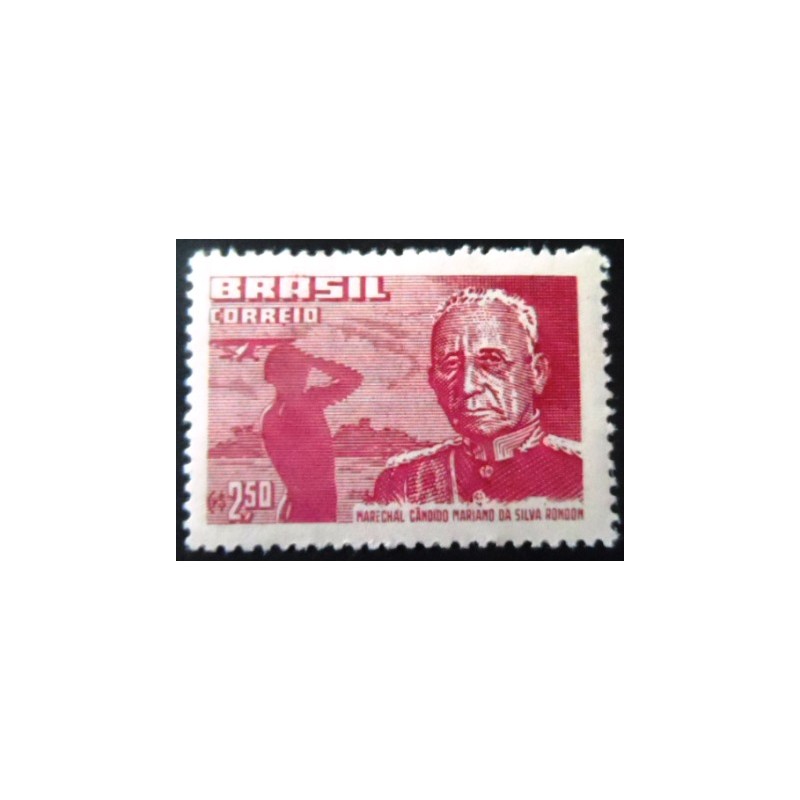 Selo postal do Brasil de 1958 Marechal Rondon M