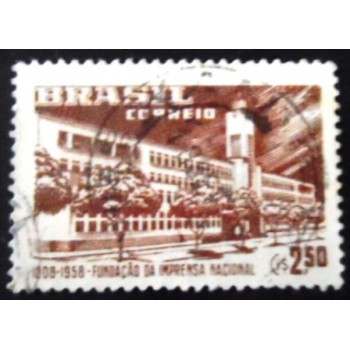 Imagem similar à do selo postal do Brasil de 1958 Imprensa Oficial N