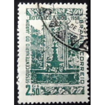 Selo postal do Brasil de 1958 Jardim Botânico NCC