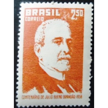 Imagem do selo postal do Brasil de 1958 Júlio Bueno Brandão N