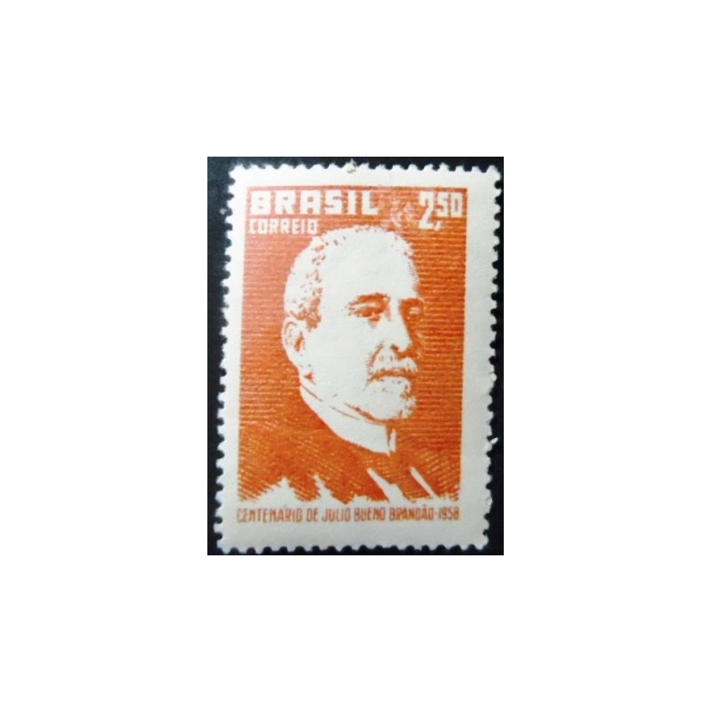 Imagem do selo postal do Brasil de 1958 Júlio Bueno Brandão N