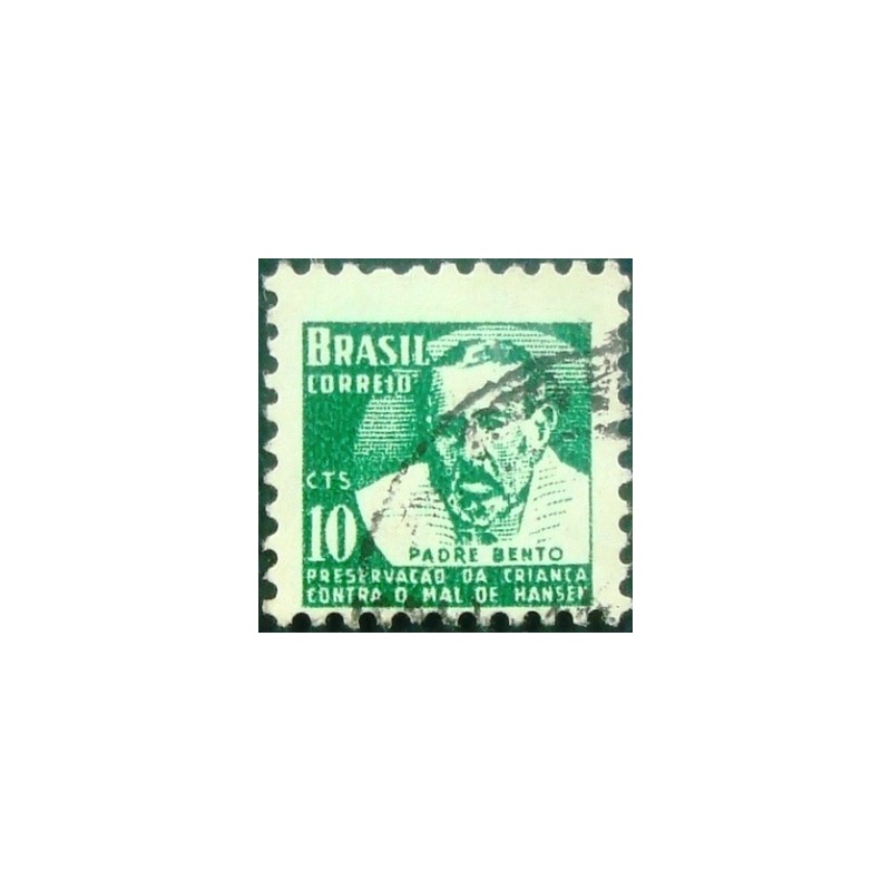 Imagem similar à do selo postal do Brasil de 1958 Padre Bento N H6