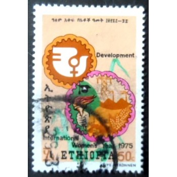 Selo postal da Etiópia de 1975 International year of the Woman