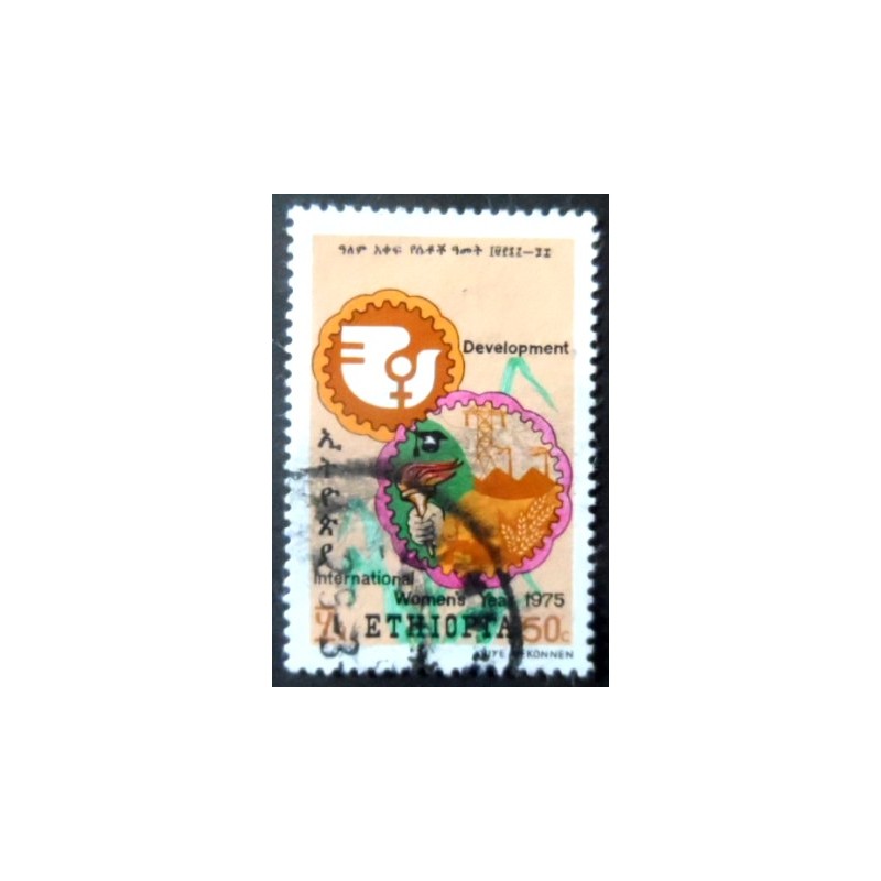 Selo postal da Etiópia de 1975 International year of the Woman
