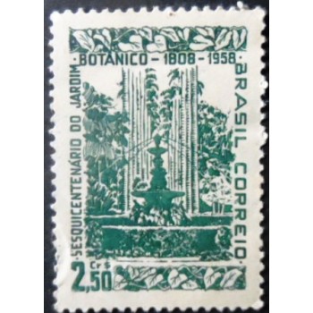 Selo postal do Brasil de 1958 Jardim Botânico M A