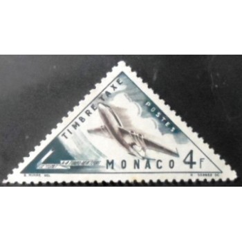 Selo postal de Monaco de 1953 Jet Comet