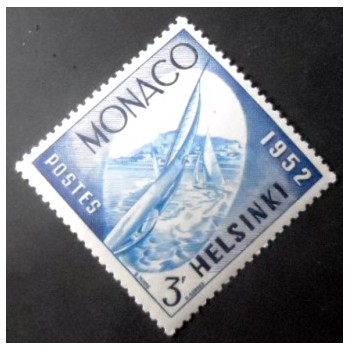 Selo postal de Monaco de 1953 Sailing