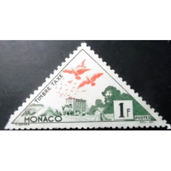 Selo postal de Monaco de 1954 Homing Pigeons