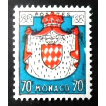 Selo postal de Mônaco de 1954 Coat of arms 70 N