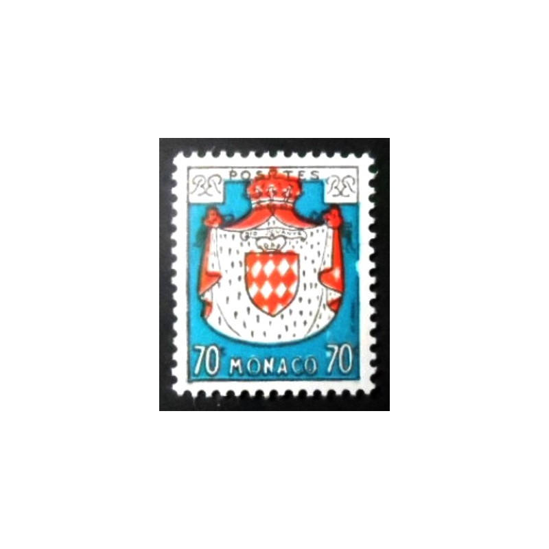 Selo postal de Mônaco de 1954 Coat of arms 70 N