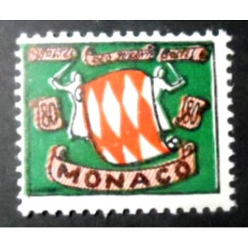 Selo postal de Mônaco de 1954 Coat of arms  80 M