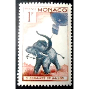 Selo postal comemorativo  de Monaco de 1955 African Elephant N