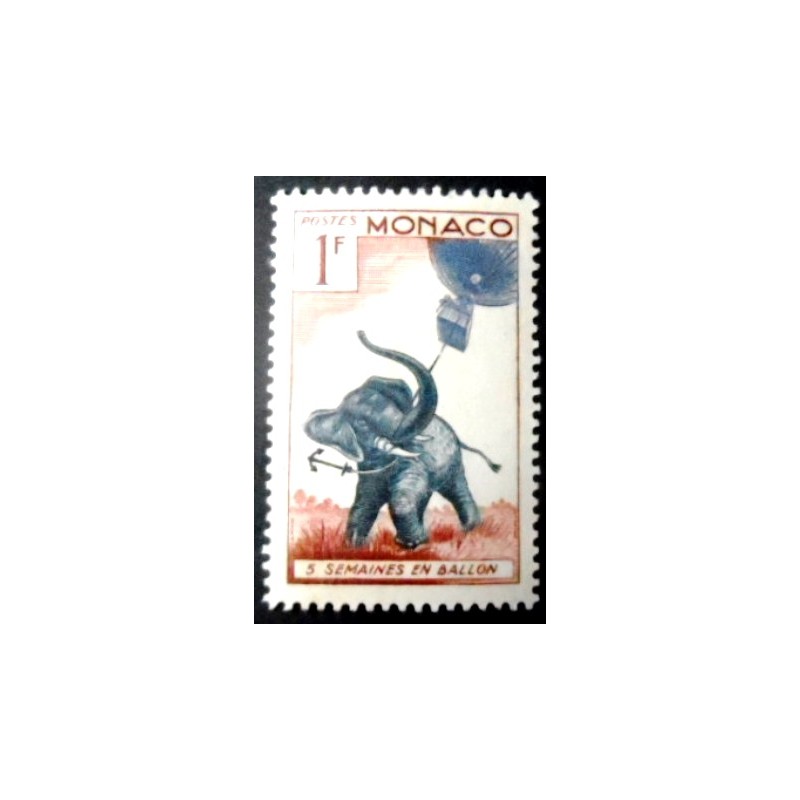 Selo postal comemorativo  de Monaco de 1955 African Elephant N