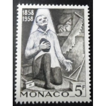 Selo postal comemorativo de Monaco de 1958 Louis Bouriette